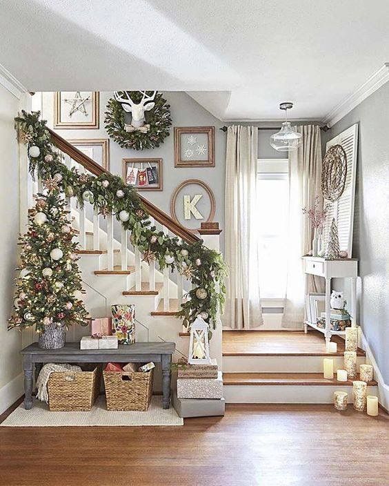 Uređenje doma u duhu Božića stepenice